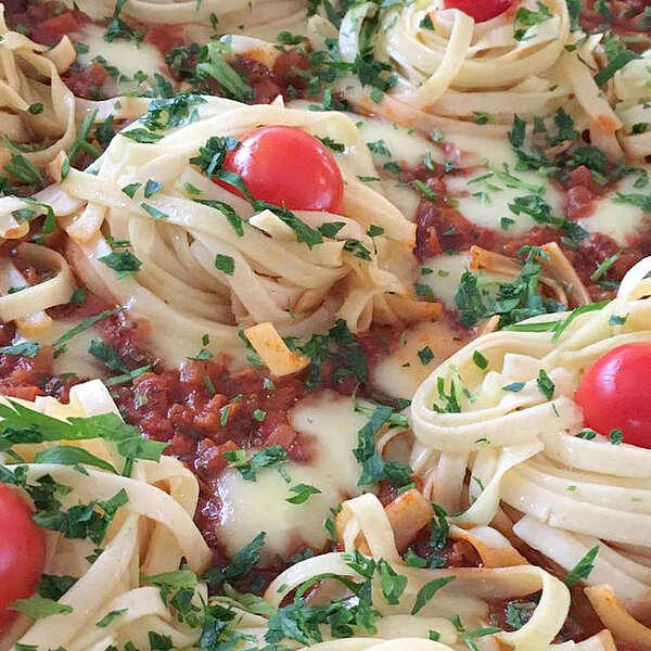 Gelbes Haus Nürnberg Catering Spagetti Nester